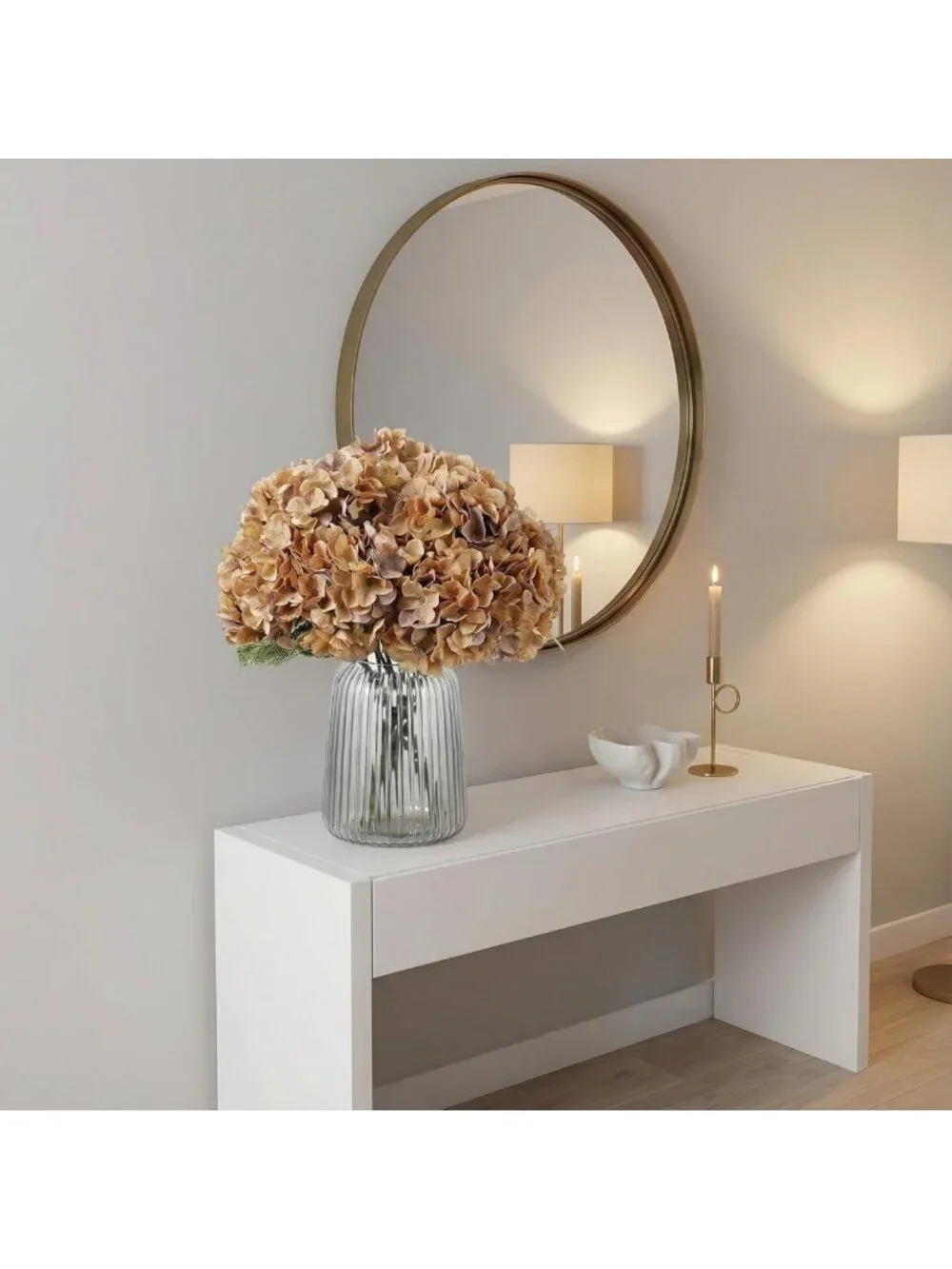 Silk Hydrangea Flower Arrangements - Artificial Bouquets for Home, Wedding